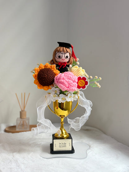 Graduation Trophy Bouquet | Flowers Bloom 🌻🎓🏆 - 2nd Edition