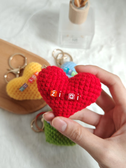 Pernalised Heart Keychain with Name ❤️🧡💛💚💙
