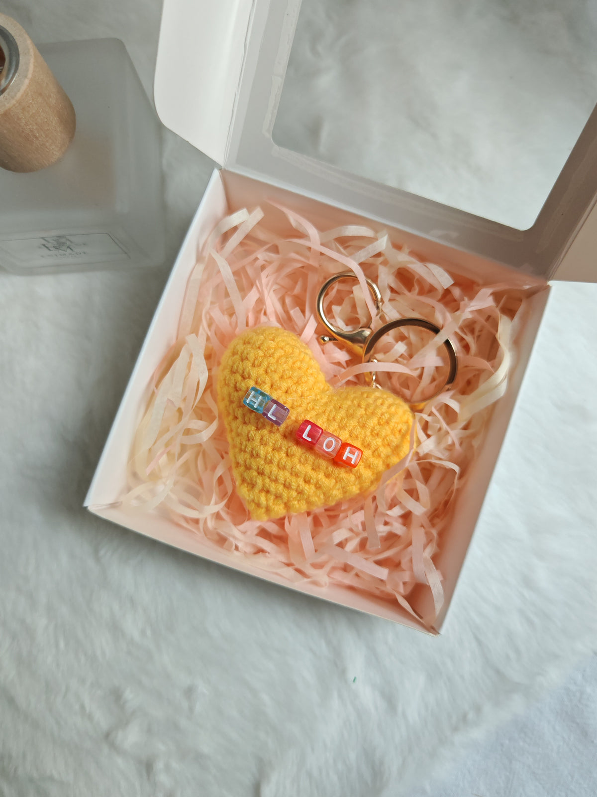 Pernalised Heart Keychain with Name ❤️🧡💛💚💙