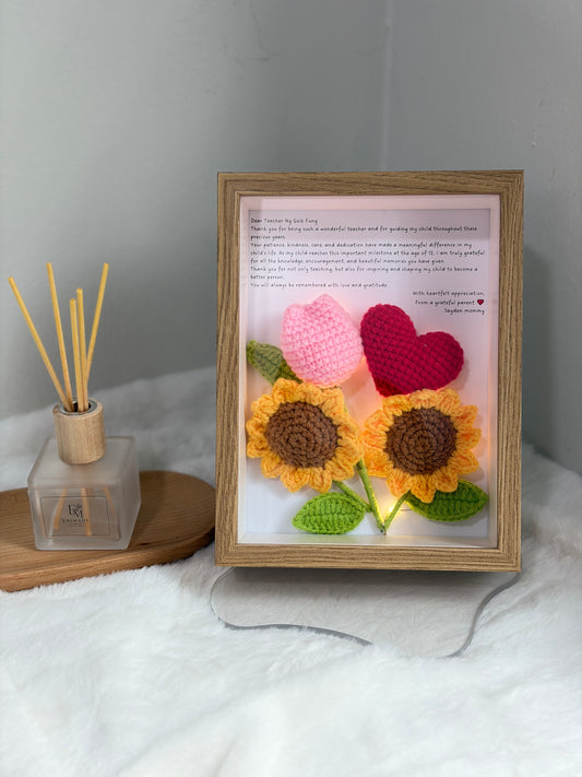 Sunflower Love Flower Frame | Appreciation | Corporate Gift 🌻 (7 Inches)