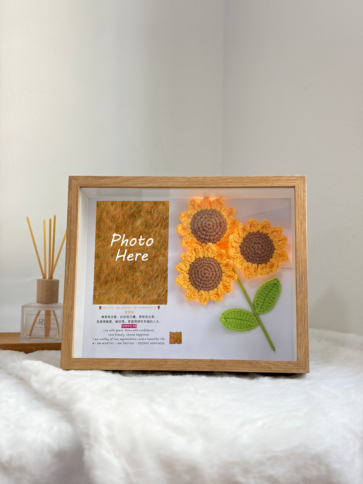 Triple Sunflower Photo Frame | Appreciation 🌻🌻🌻 (9 Inches)