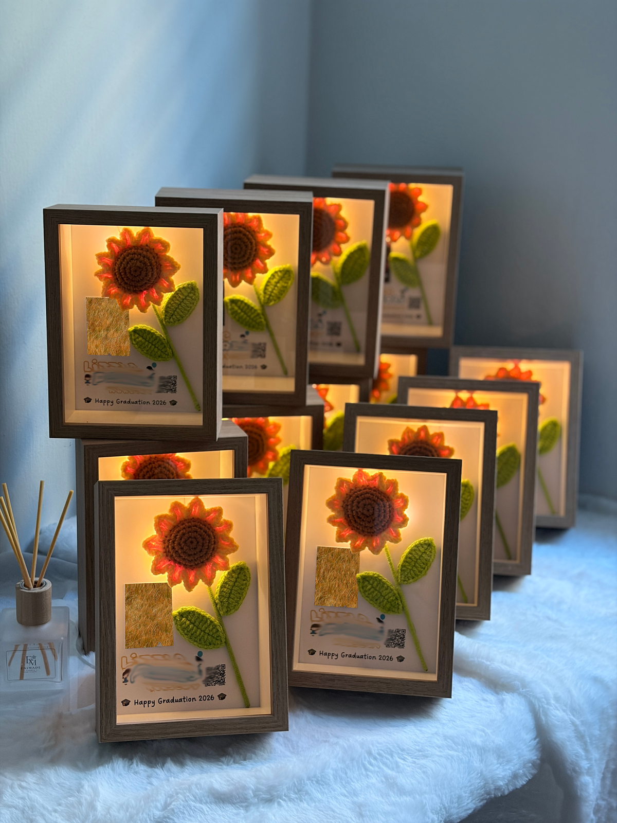 Stand Alone Sunflower Photo Frame | Mini Single Bouquet 🌻 (7 Inches)