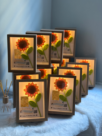 Stand Alone Sunflower Photo Frame | Mini Single Bouquet 🌻 (7 Inches)