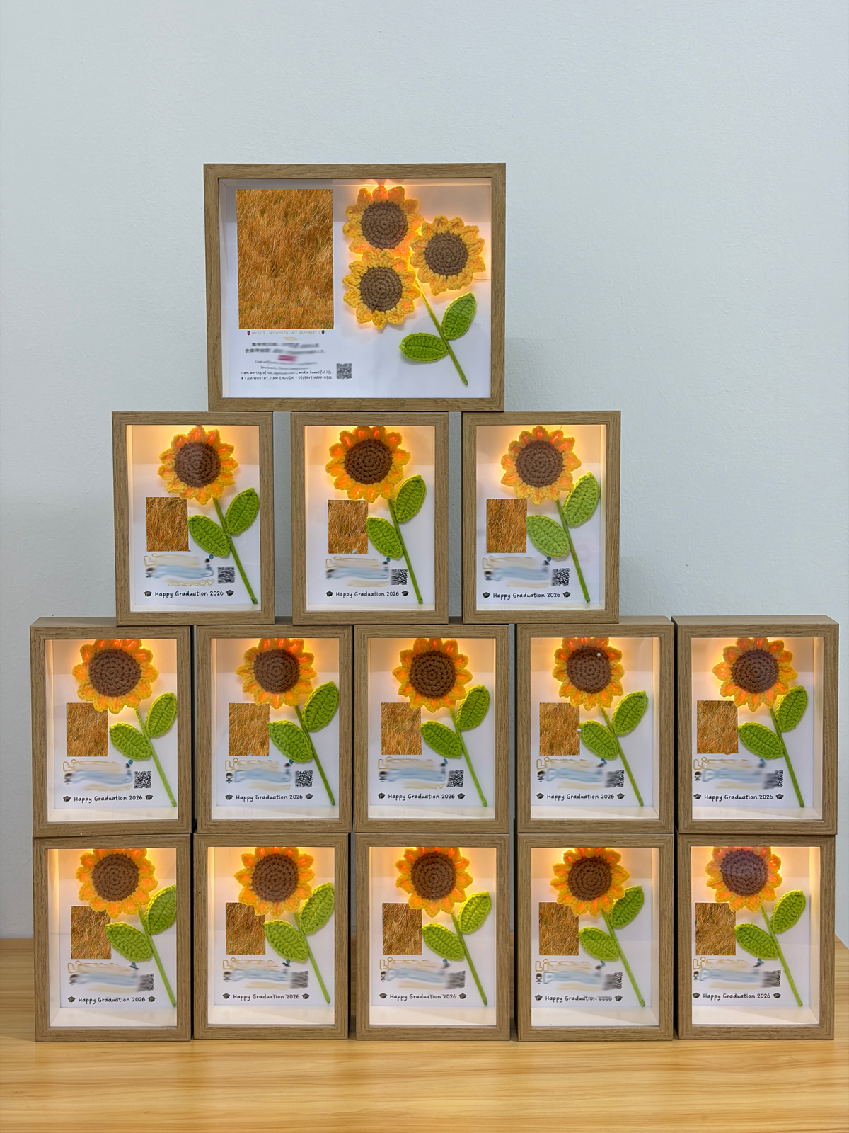Stand Alone Sunflower Photo Frame | Mini Single Bouquet 🌻 (7 Inches)