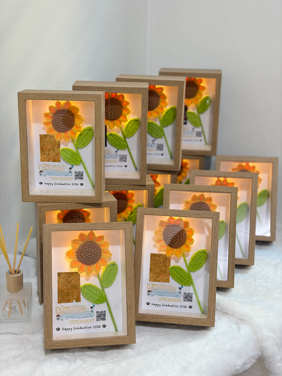 Stand Alone Sunflower Photo Frame | Mini Single Bouquet 🌻 (7 Inches)