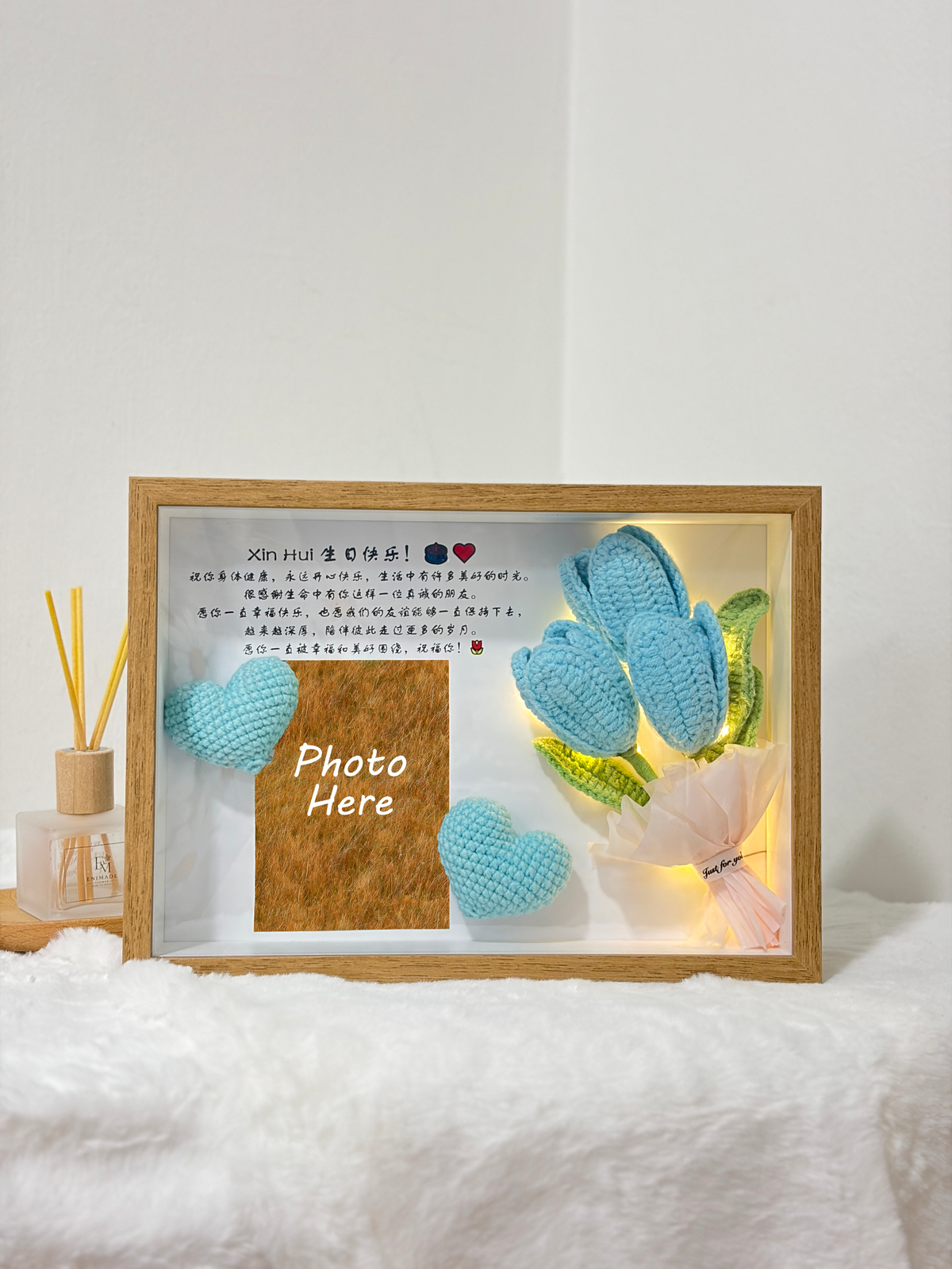 Tulip Love Photo Frame | Tiffany Blue 💙 (A4 Size)