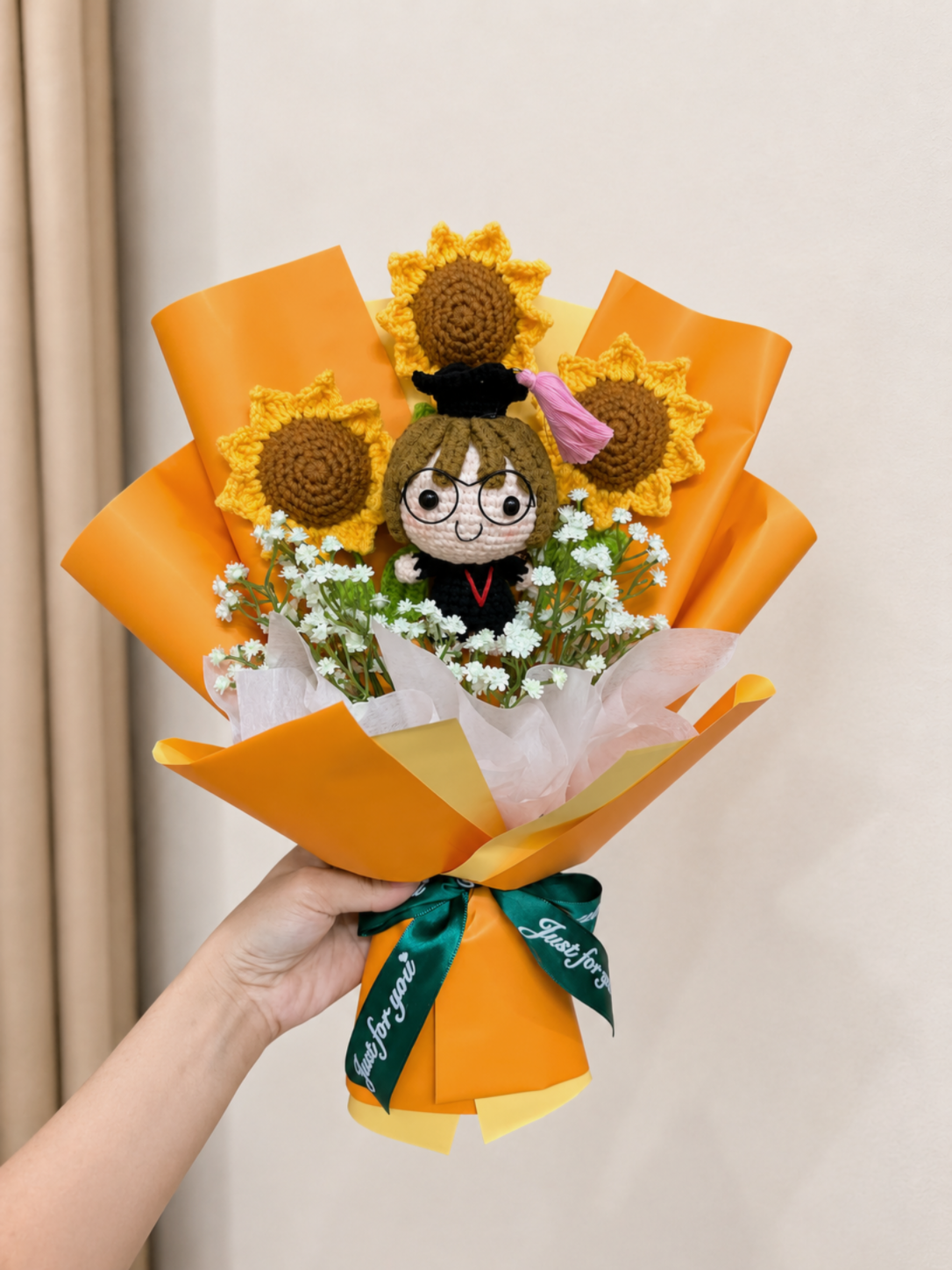 🧡 Sunflower Graduation Bouquet | Orange Theme 🌻🎓