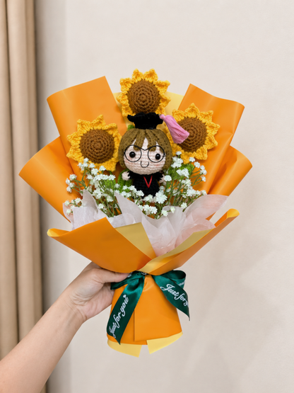 🧡 Sunflower Graduation Bouquet | Orange Theme 🌻🎓