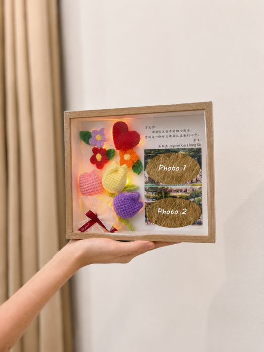 🌷 Personalised Mini Flower Bouquet Photo Frame | Teacher Retirement Gift 📸