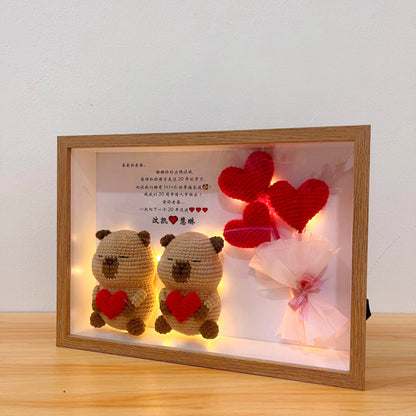 Love Capybara Couple Frame | Valentine & Anniversary Gift ❤️