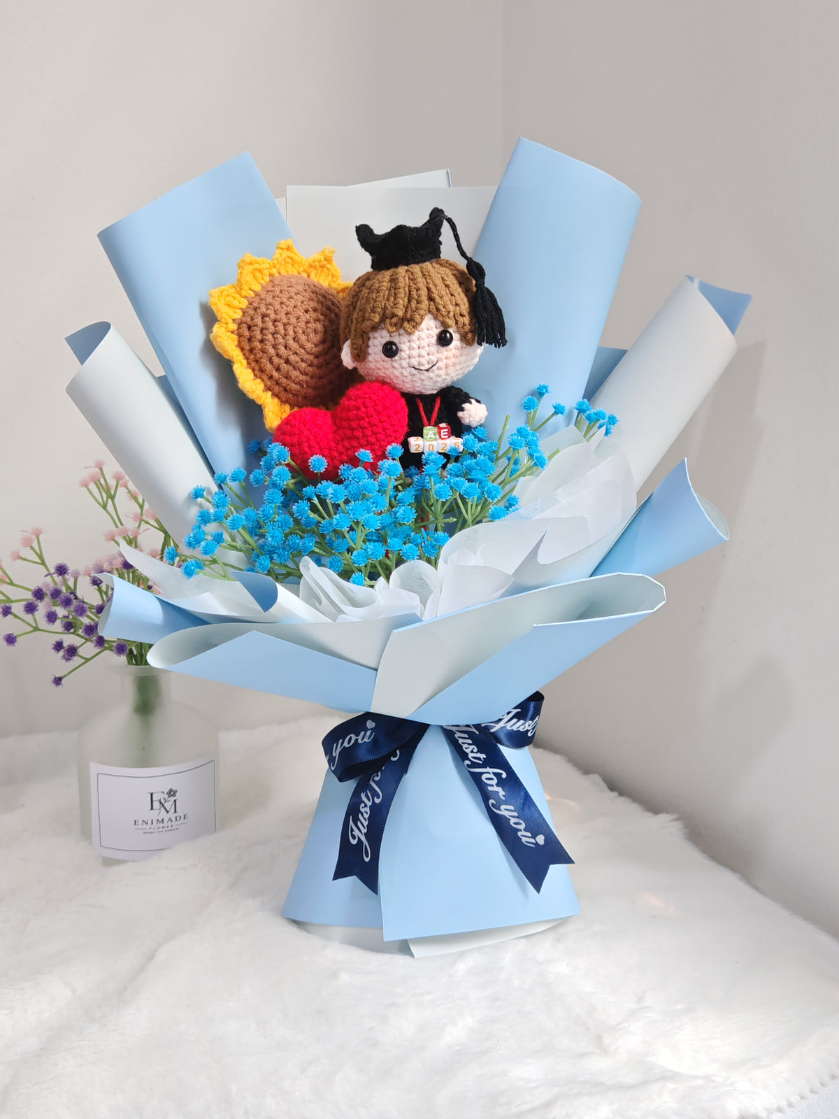 💚💙 Sunflower Love Graduation Bouquet 🎓