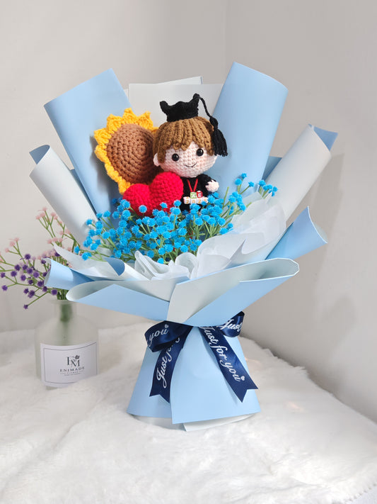 💚💙 Sunflower Love Graduation Bouquet 🎓