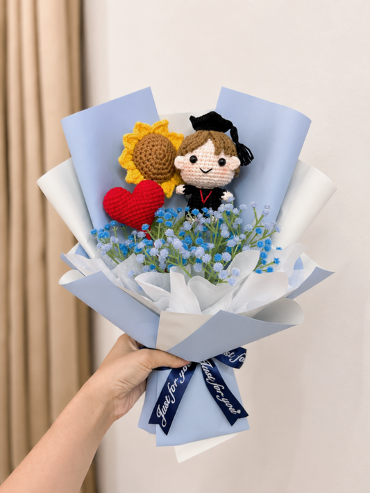 💚💙 Sunflower Love Graduation Bouquet 🎓