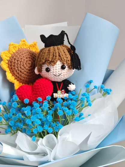 💚💙 Sunflower Love Graduation Bouquet 🎓