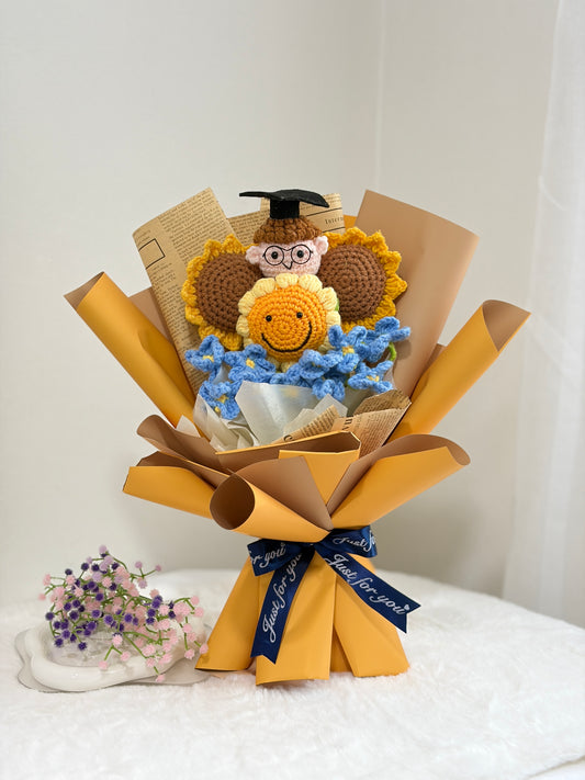 Golden Graduation Bouquet | Smiling Sunflowers 🎓😊