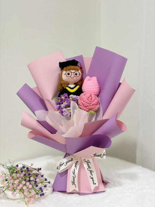 Purple Pink Graduation Bouquet 🎓🟣