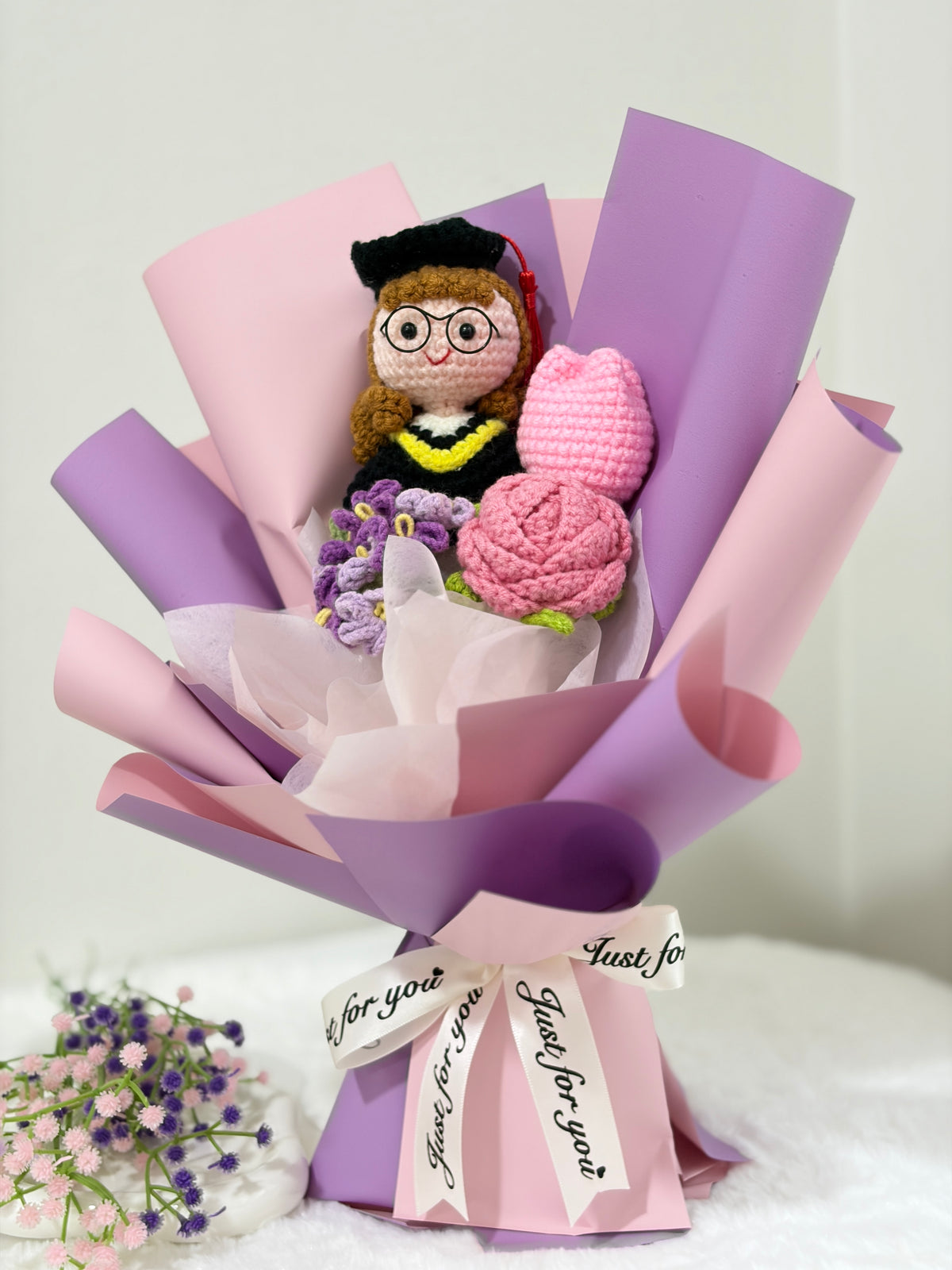 Purple Pink Graduation Bouquet 🎓🟣