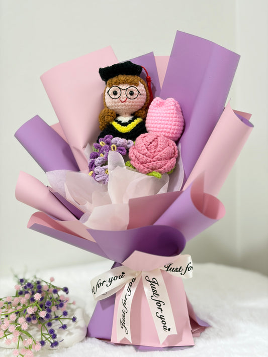 Purple Pink Graduation Bouquet 🎓🟣