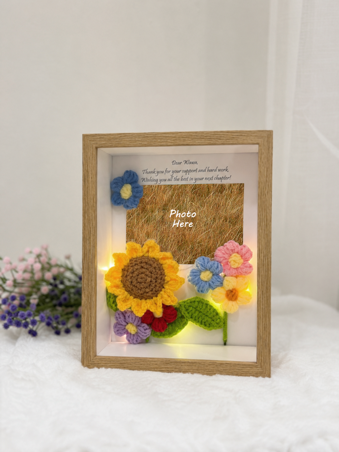 Classic Photo Frame | Sunflower & Puff (8 Inches)