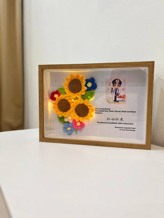 Doctor Clinic Opening Flower Photo Frame | Grand Opening Gift 👨‍⚕️👩‍⚕️ (A4 Size)