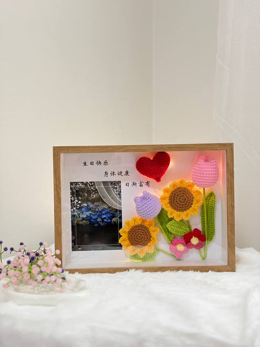 Personalised Photo Flower Frame | Sunflower & Heart Balloon 🌻❤️📸