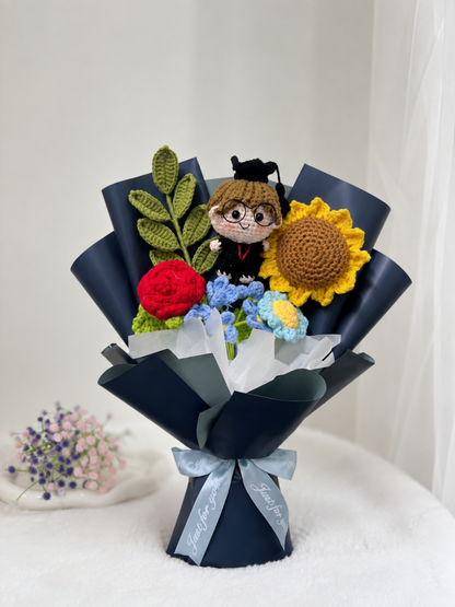 Sunflower Rose Graduation Bouquet | Boy & Girl 🌻🎓