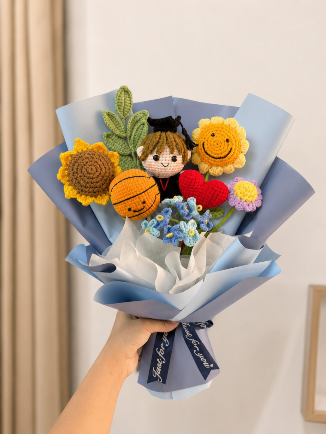 Shoot For Future Graduation Bouquet | Basketball Doll 🏀🎓