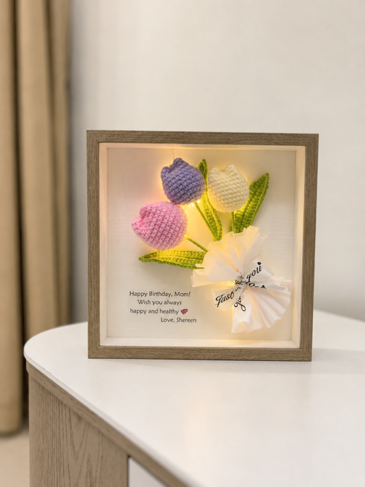 Luxury Tulip Bouquet Frame (9 Inches) 🌷