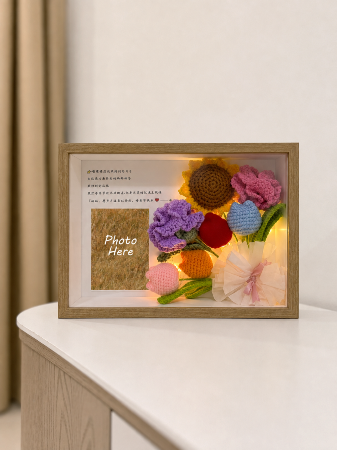 Carnation Tulip Photo Frame | Flower Blooming ❤️ (A4 Size)