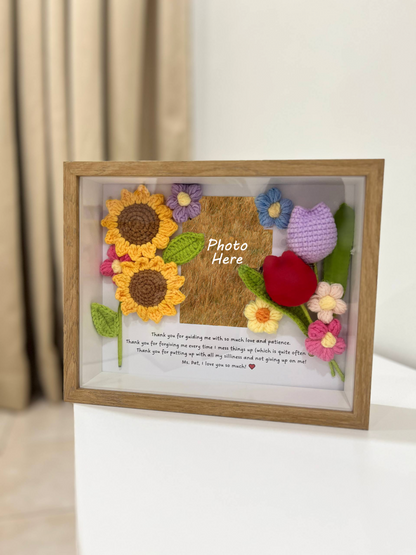 Sunflower Tulip Photo Frame | Mini Garden ❤️ (A4 Size)