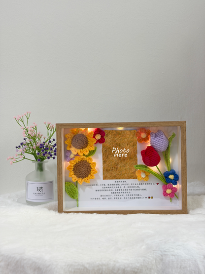 Sunflower Tulip Photo Frame | Mini Garden ❤️ (A4 Size)