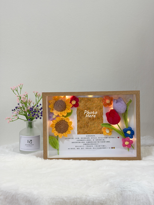 Sunflower Tulip Photo Frame | Mini Garden ❤️ (A4 Size)