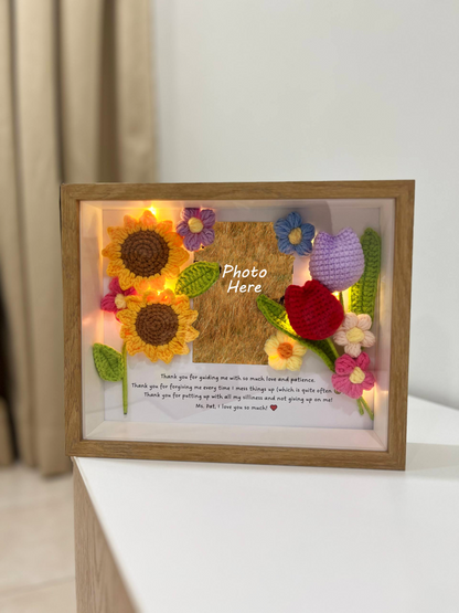 Sunflower Tulip Photo Frame | Mini Garden ❤️ (A4 Size)