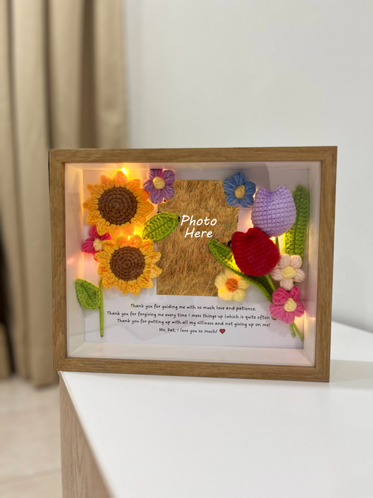Sunflower Tulip Photo Frame | Mini Garden ❤️ (A4 Size)