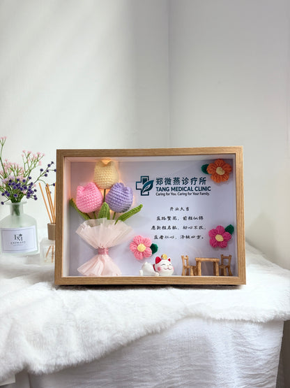 Classic Grand Opening Flower Frame | Mini Tulip Bouquet 🏡