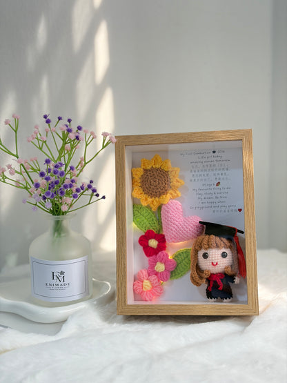 Sunny Graduation Flower Frame 🎓 (8 Inches)