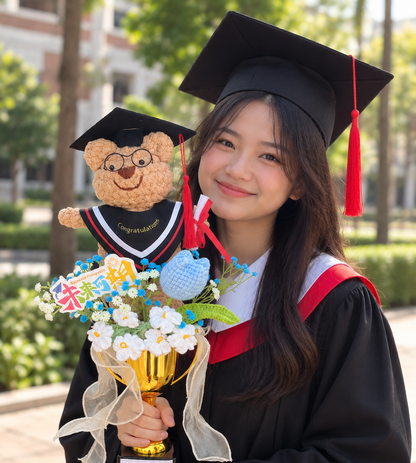 Graduation Trophy Bouquet | Smiling Bear 🐻🎓🏆