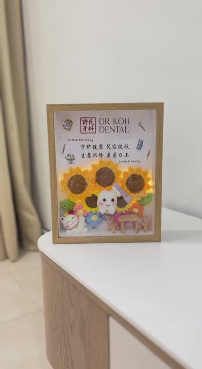 Dental Clinic Opening Flower Frame | Grand Opening Gift 🦷🌻