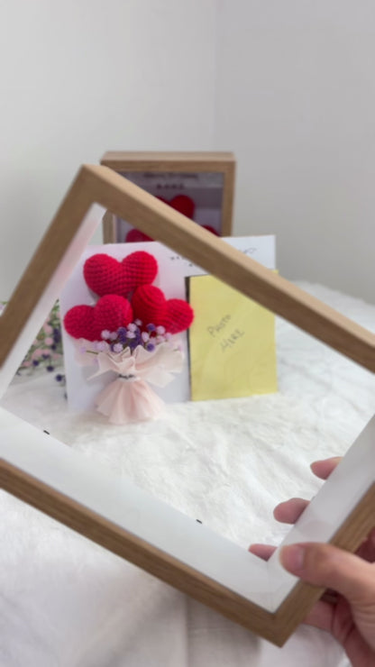 Mini Heart Bouquet Photo Frame | Valentine’s & Anniversary Gift ❤️ (8 Inches)