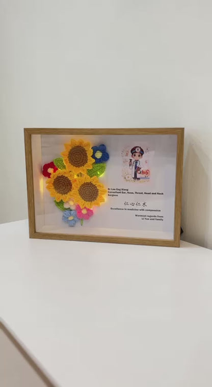 Doctor Clinic Opening Flower Photo Frame | Grand Opening Gift 👨‍⚕️👩‍⚕️ (A4 Size)