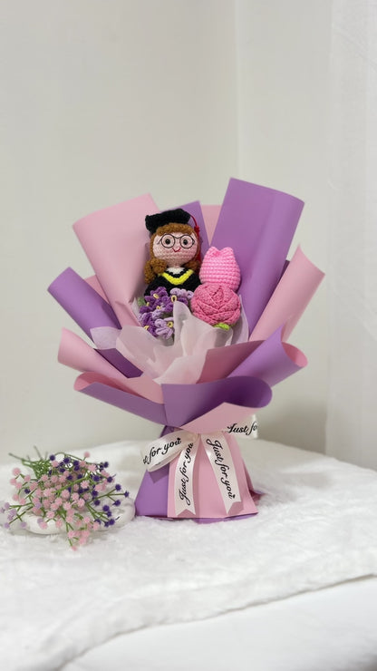 Purple Pink Graduation Bouquet 🎓🟣
